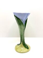 Vintage Villeroy And Boch Hand-Painted Blue Flower Bud Vase picture