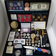 Mega Junk Drawer Lot Coins Gold Bar Collectible Knife Do the Math Great Value  picture
