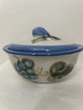 Vintage John B Taylor Ceramics Made in USA sugar bowl with lid grapes  picture