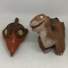 (Lot Of 2)Vintage 1980’s Mark Wahlberg Dinosaur Hand & Stand Rubber Puppets RARE picture