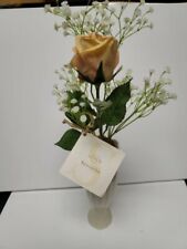 Lenox Say It With Silk-Bud Vase with Rose Inside of Baby's Breath- New In Box picture