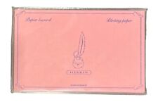J. Herbin Pink Highly Absorbent Blotter Paper - 10 Sheets - 7.4 c 4.7 inches NEW picture