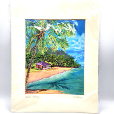 Signed Hawaii Beach Cottage Print By Robin McCoy 11