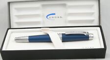 Cross C-Series Monaco Blue & Chrome Fountain Pen - 18kt Fine Nib - New In Box picture
