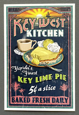 Key West, Florida - Key Lime Pie Vintage Sign - Lantern Press Postcard picture