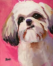 Shih Tzu Tsu Art Print from Painting | Gifts, Poster, Picture, Mom, Dad 8x10 picture