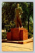 East Lansing MI-Michigan, Michigan State U Spartan Statue Vintage c1994 Postcard picture
