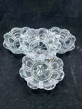 Antique Clear Flint Glass Lot of 4 Gothic pattern Honey dishes 1840-1860 4