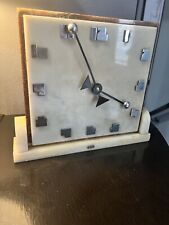Rare French Art Deco Large ATO Marble Mantel Clock With Outrageous Numerals picture