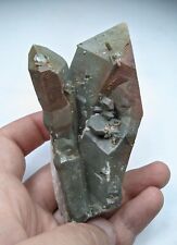 Chlorite and hematite included quartz Cluster from Balochistan Pakistan picture