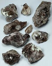 9 PCS Axinite-(Fe) Tabular, wedge Shaped Translucent Clusters Specimens- Pak picture