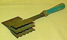 MEAT TENDERIZER WOOD WOODEN HANDLE VINTAGE MADE USA T ONIO STEEL CLEAVER BLADE. picture