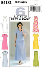 Butterick Pattern B4181 Fast/Easy 6 Long Dresses Think SPRING  8-10-12, FF picture