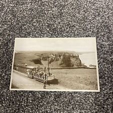 C.1930s Electric Car Passing Dunlance Castle, Portrush RPPC Postcard picture