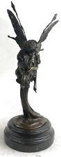 Mythical Bronze Fairy Angel Sculpture by French Artist Cesaro Figurine Sale picture