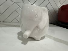 WHITE ELEPHANT CERAMIC TEA AND TEA  Bag HOLDER MUG picture