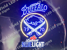 Buffalo Sabres Labatt Blue Light Vivid LED Neon Sign Light Lamp With Dimmer picture
