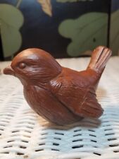 Bird Red Mill Mfg Figure 1987 Vintage Sparrow Handcrafted Pecan Shell Resin picture