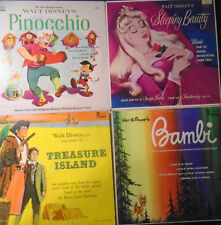 Treasure Island, Sleeping Beauty, Bambi, Pinnochio - Lot of 4 vintage Disney LPs picture