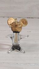 Vintage Gatco Crystal Mouse Figurine Paperweight Ring Holder w/ Gold Tone Ears picture