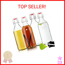YEBODA 32oz Swing Top Bottles -Glass Beer Bottle with Airtight Rubber Seal Flip picture