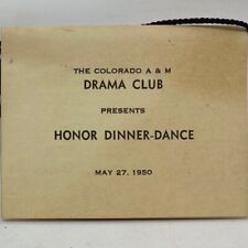 1950 Drama Club Dinner Dance Card Colorado State A&M University Fort Collins picture