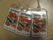 Delta Airlines Luggage Tags - Vintage Bermuda Re-Purposed Playing Cards Tag (3) picture