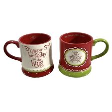 Blessings Unlimited Ceramic Happy Birthday to the King Collection Two Mug Set picture