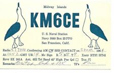 QSL  1964 Midway Island    radio card picture