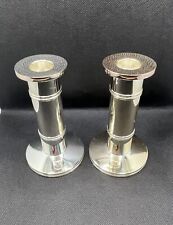 Kate Spade NY Lenox Silver Plated Candlesticks Pillar Candle Holders Pair Of 2 picture