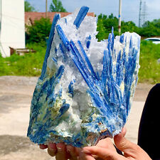 7.11LB Rare Natural beautiful Blue KYANITE with Quartz Crystal Specimen Rough picture