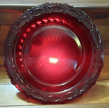 Avon 1876 Ruby Red Glass Cape Cod Pie Plate Server Dish Vintage EX Condition picture