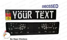GERMAN BLACK , EURO STYLE  TAG, BMW,  European license plate, CUSTOM, and FRAME picture