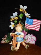 HUMMEL FIGURINE 2279 LOOK AT ME  TRIKE w/HEART ON BACK w/FLAGS FIRST ISSUE TM8 picture