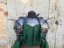 Gothic warrior shoulders armor, pair of pauldrons and metal gorget, fantasy RT53 picture