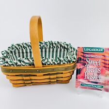 Longaberger 1997 Sweetheart SWEET TREATS Basket, Protector, Liner GREEN Rare new picture
