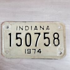 1974 Indiana  Motorcycle License Plate 150758 picture