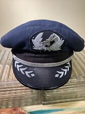 Vintage American Eagle Captain Pilot Uniform Wings Badge Cap Hat Authentic 7 5/8 picture