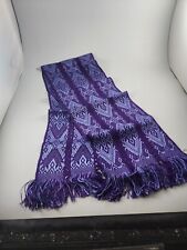 Lithuanian Woven Purple and Light Blue Table Runner Traditional Pattern Stunning picture