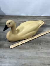 Vintage Hand Carved Wood Goose Hand Painted 15
