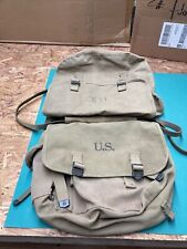 VINTAGE WWII 1944 ATLANTIC PRODUCTS/ 1942 VARIED MFG US SOLDIER MUSETTE BAG PAIR picture
