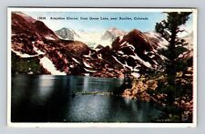 Boulder CO-Colorado, Arapahoe Glacier, Goose Lake, c1930 Vintage Postcard picture