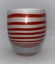 Glassybaby Red And White Candy Cane Stripe Votive. **SOLD OUT ** picture