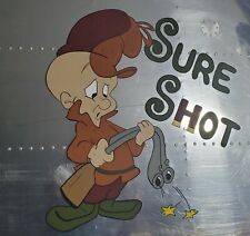Hand-Painted WWII Nose Art Panel, Riveted Aircraft Aluminum, Elmer Fudd NAP-0144 picture