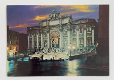 The Fountain of Trevi Nightly Rome Italy Postcard Unposted picture