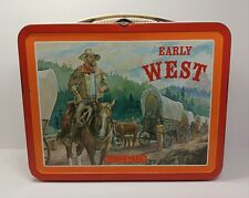 Vtg EARLY WEST OREGON TRAIL Lunch Box NO BOTTLE (OHIO ART, 1982) 