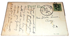 AUGUST 1915 MAINE CENTRAL TRAIN #12 OQUOSSOC & PORTLAND RPO HANDLED POST CARD picture