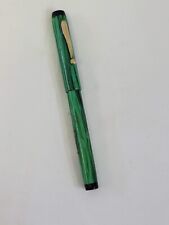 VINTAGE FLAT TOP REXALL BELMONT NON-BREAKABLE FOUNTAIN PEN GREEN picture
