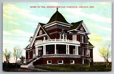 Postcard  Home of William Jennings Bryan Fairview Lincoln Nebraska    G 17 picture
