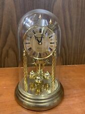 JUNGHANS VINTAGE GLASS DOME CLOCK MADE IN GERMANY. Chimes picture